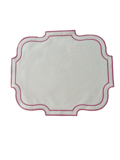 Double-sided pink Toile de Jouy placemat (Set of 2)
