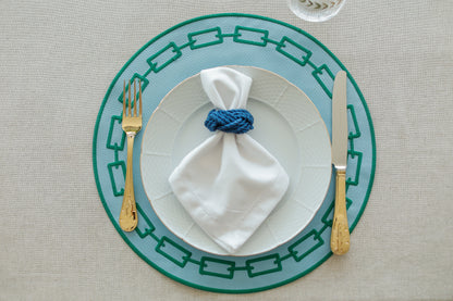 Navy blue rope napkin holder (Set of 2)